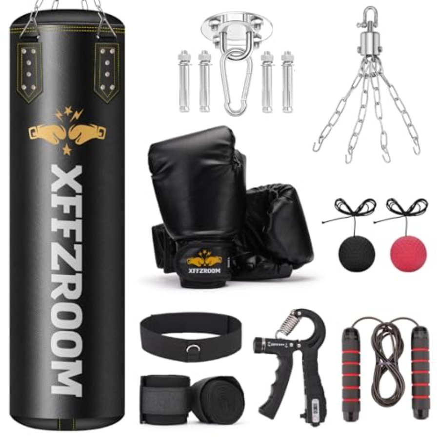 Boxing Glove Set - كيس ملاكمة للبالغين بطول 4 أقدام